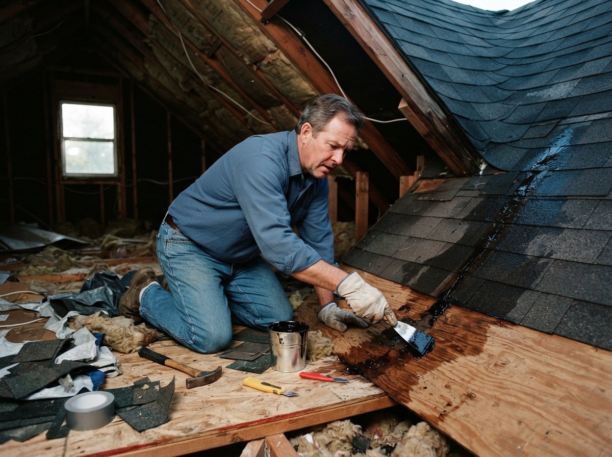 Common Mistakes Homeowners Make When Finding a Roof Leak in Conroe