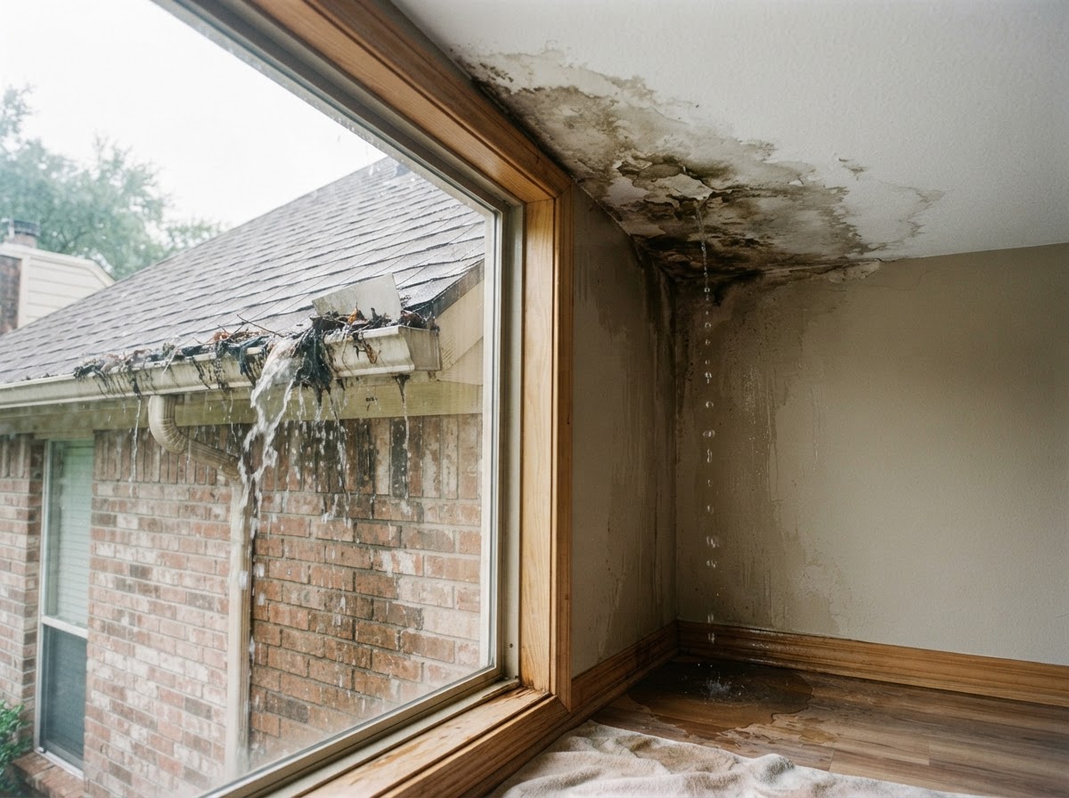 How Gutters Contribute to Roof Leaks in Conroe