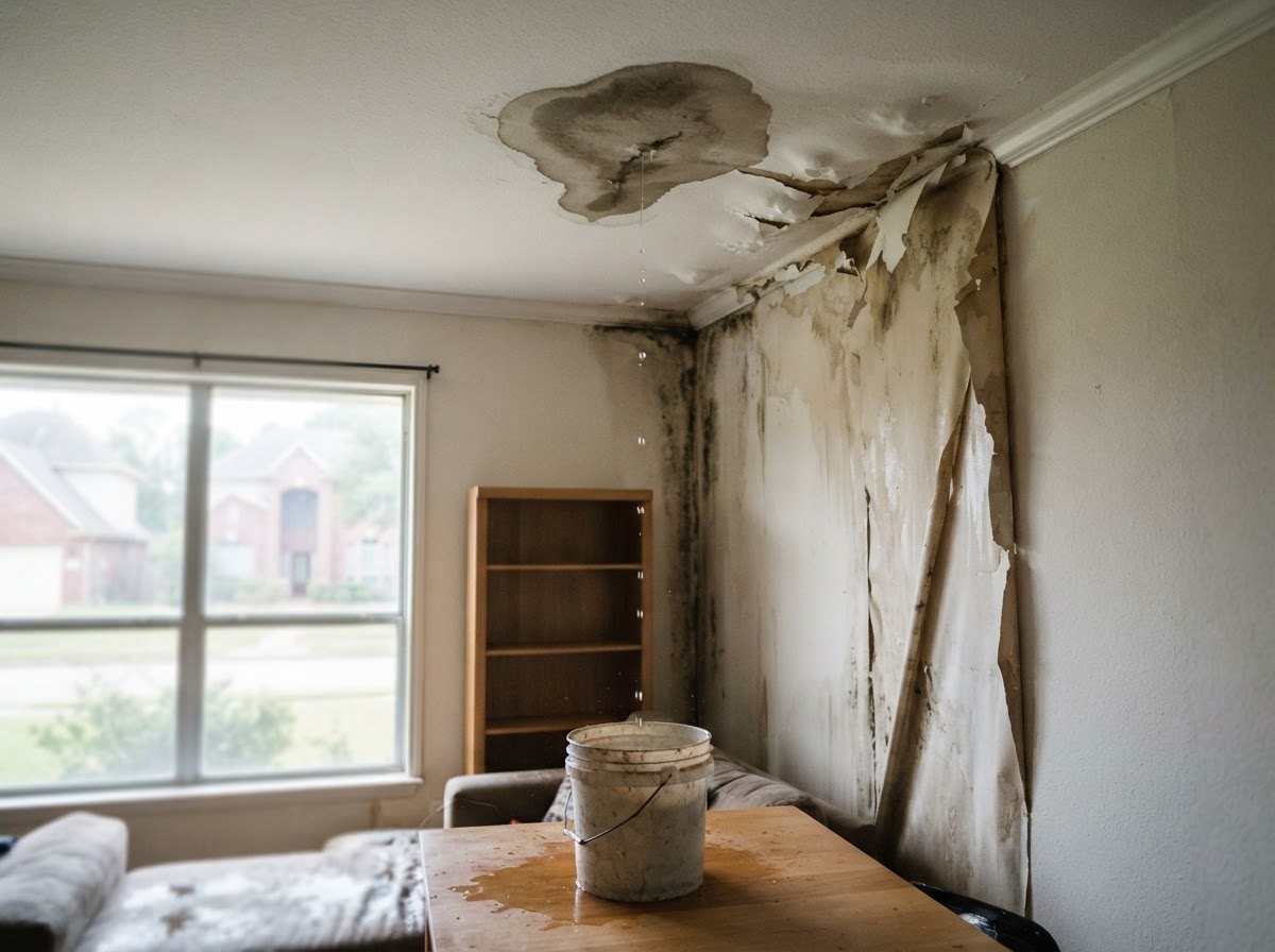 roof leak repair in Downtown Conroe