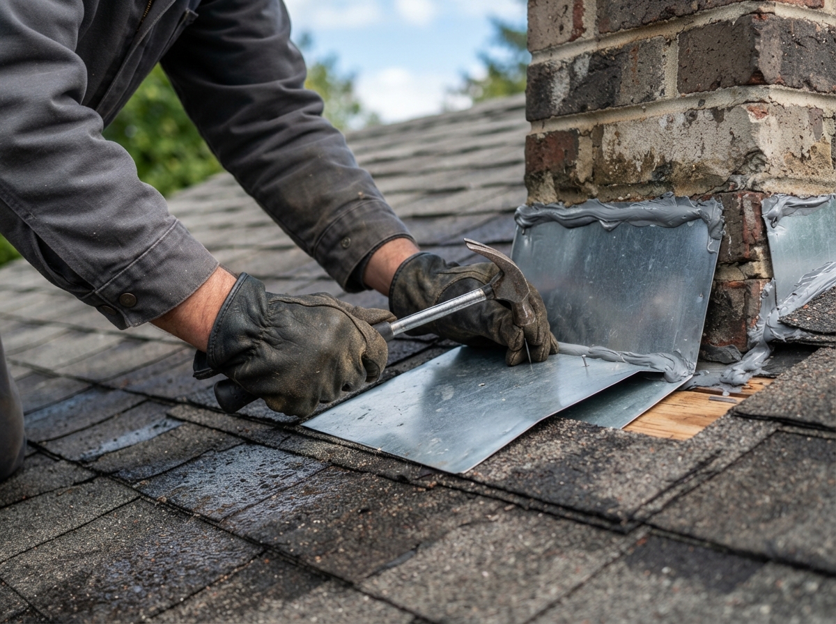 Roof Flashing Repair in Conroe